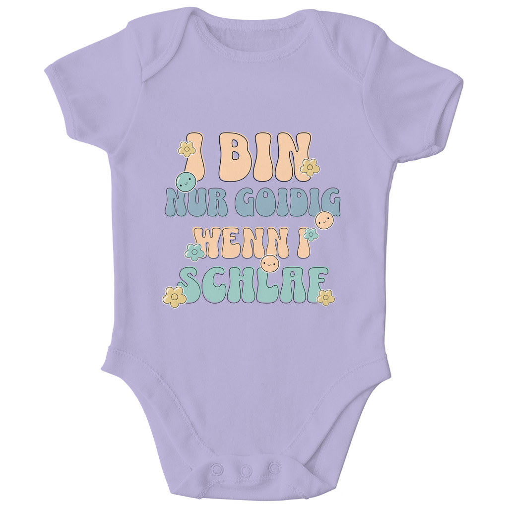 Bayerischer Baby Bio Body I bin nur goidig, wenn I schlaf - Grantler Gwand