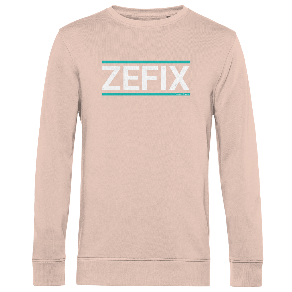 Herren Premium Bio Sweatshirt Zefix - grün/weiß