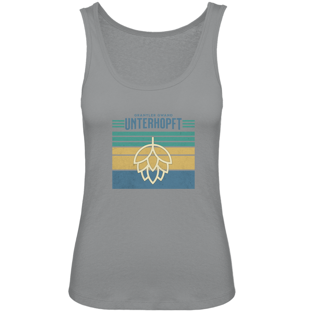 Bayerisches Damen Premium Organic Tank Top Unterhopft - blau - Grantler Gwand