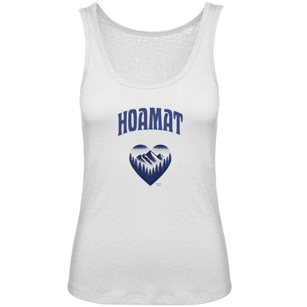 Bayerisches Damen Premium Organic Tank Top Hoamat - blau - Grantler Gwand