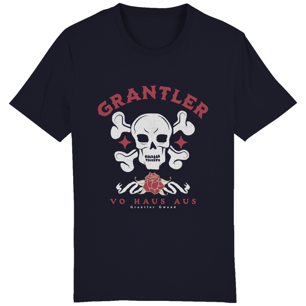 Bayerisches Herren T-Shirt Grantler vo Haus aus - rot/weiß - Grantler Gwand