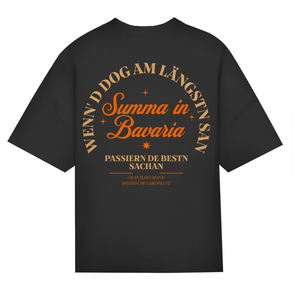 Bayerisches Oversize T-Shirt Unisex - Wenn´d Dog am längsten san - Grantler Gwand