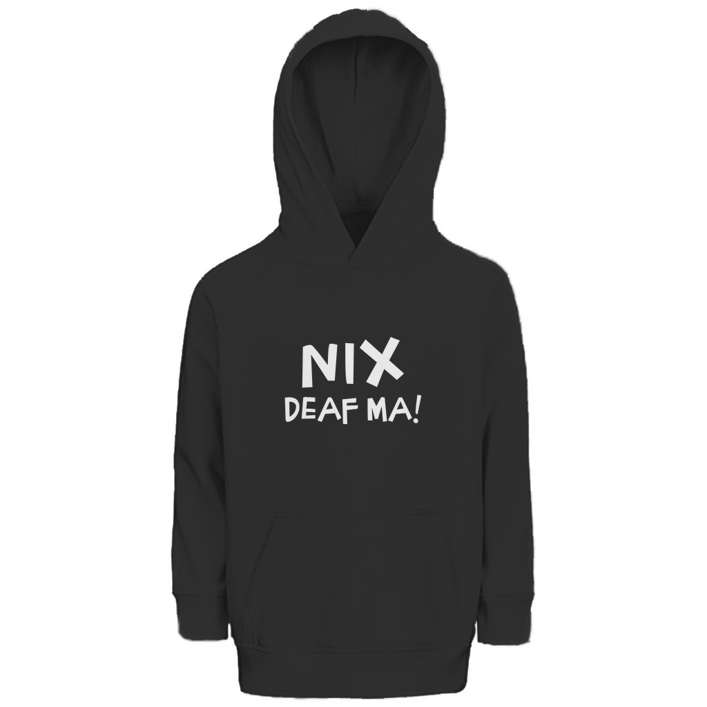 Bayerischer Kinder Premium Bio Hoodie Nix deaf ma - weiß - Grantler Gwand