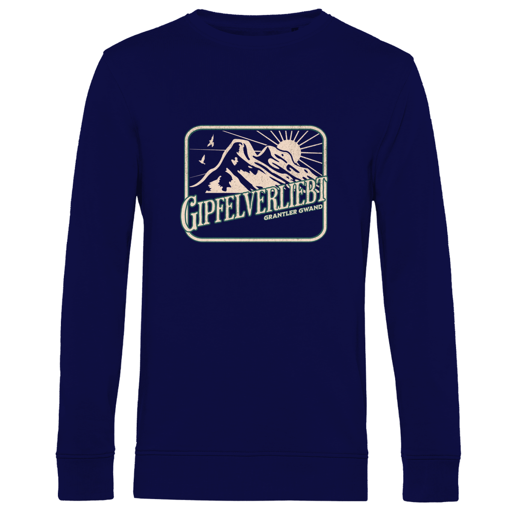 Herren Premium Bio Sweatshirt Gipfelverliebt - grün/gold