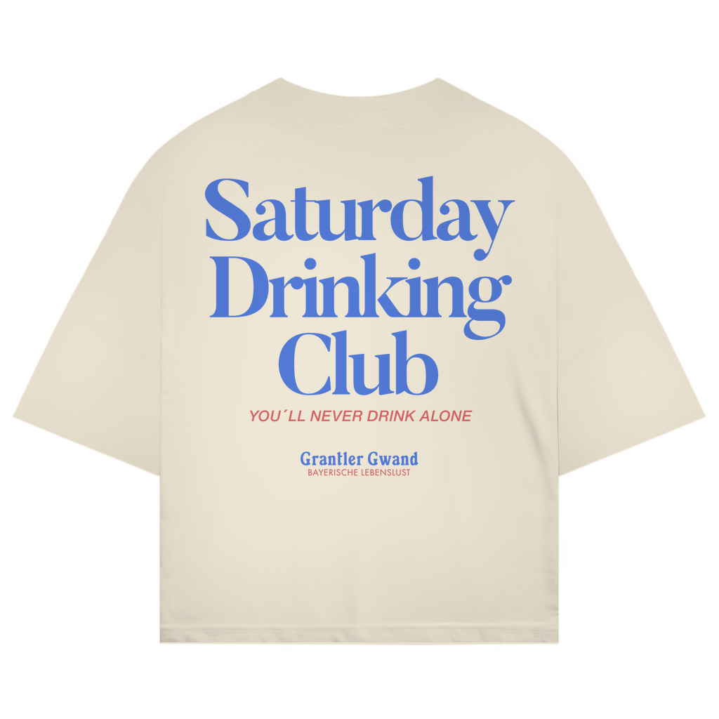 Bayerisches Oversize T-Shirt Unisex - Saturday Drinking Blau - Grantler Gwand