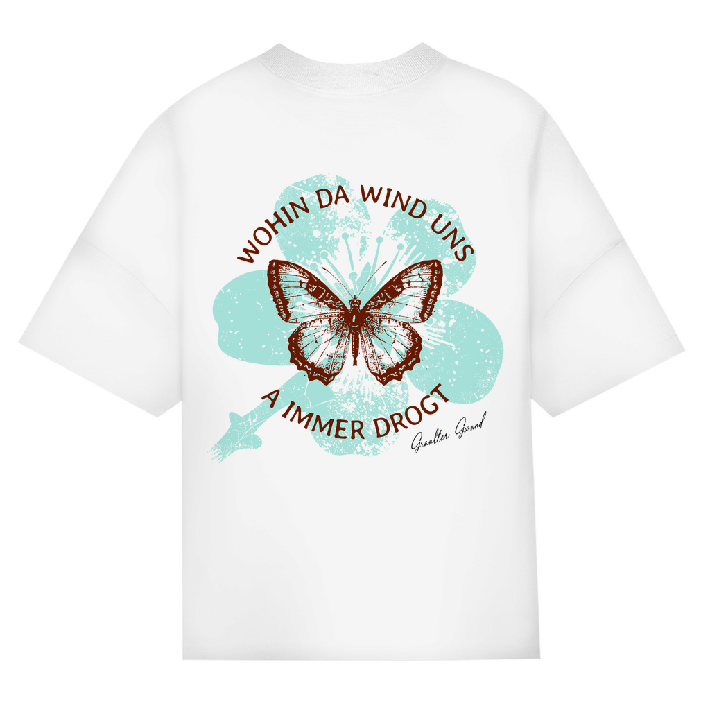 Bayerisches Oversize T-Shirt Frauen - Wohin da Wind uns a immer drogt - mint - Grantler Gwand
