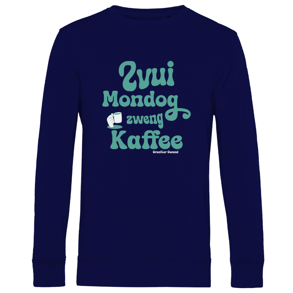 Herren Premium Bio Sweatshirt Zvui Mondog, zweng Kaffee - grün
