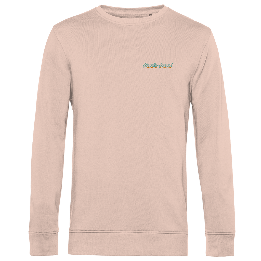 Bayerisches Herren Premium Bio Sweatshirt - A Hoibe a day keeps the Doctor away - Front- und Backprint - Grantler Gwand