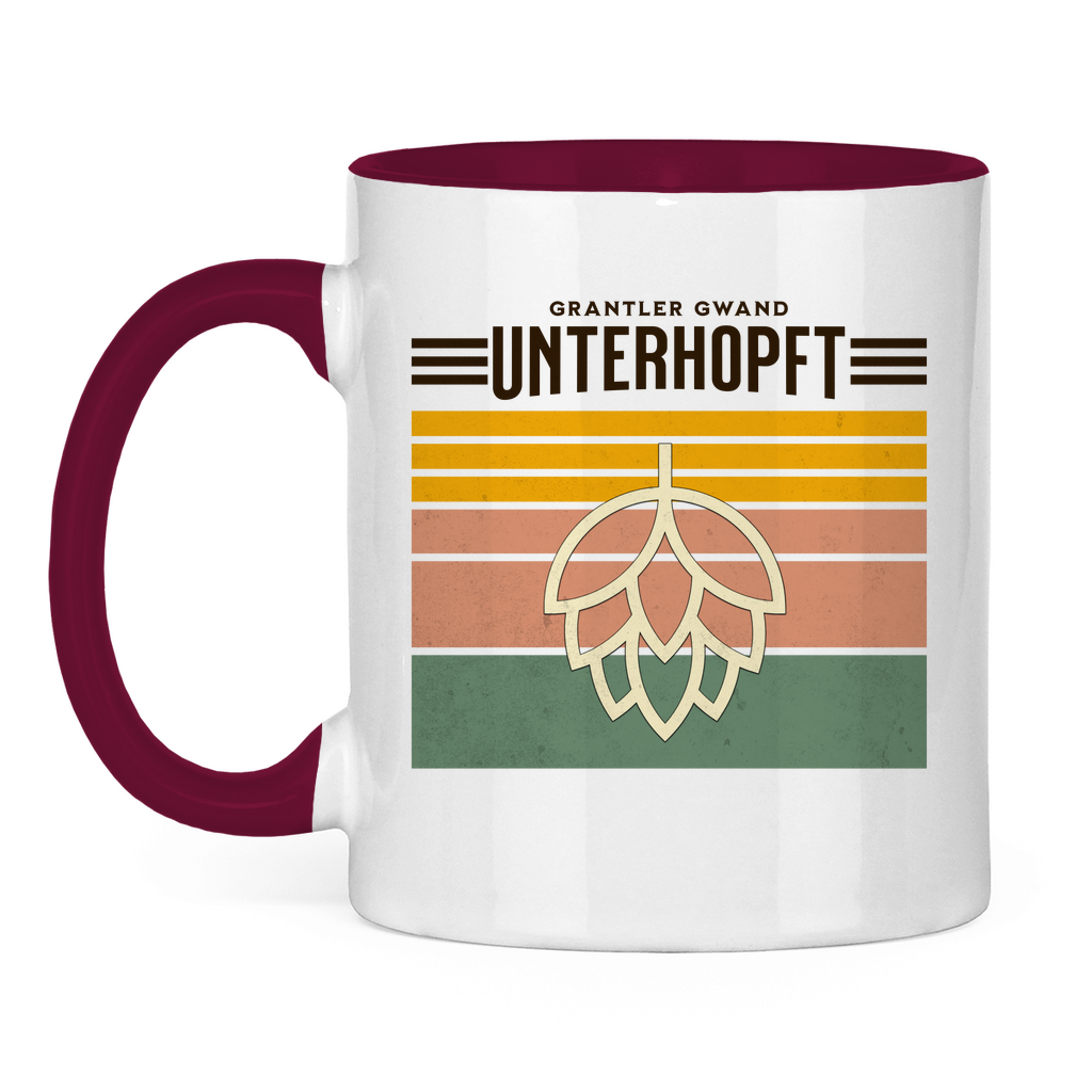 Tasse zweifarbig Unterhopft - schwarz