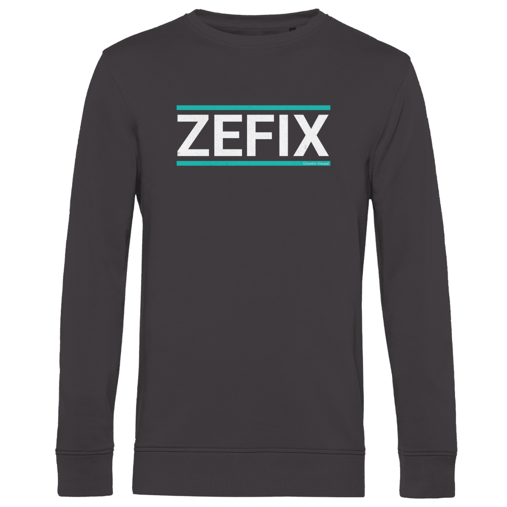 Herren Premium Bio Sweatshirt Zefix - grün/weiß