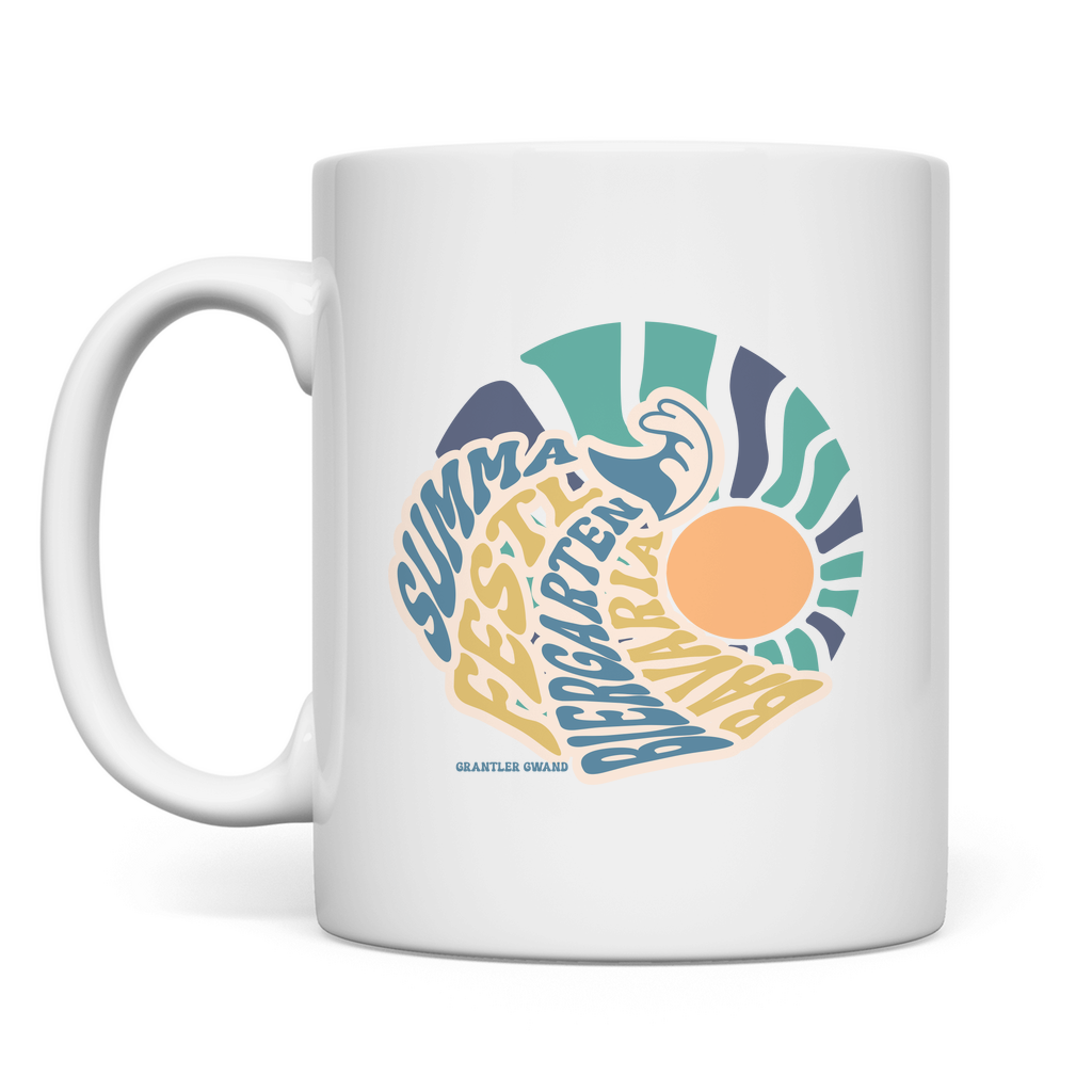 Tasse Summa, Festl, Biergarten, Bavaria - blau/gold