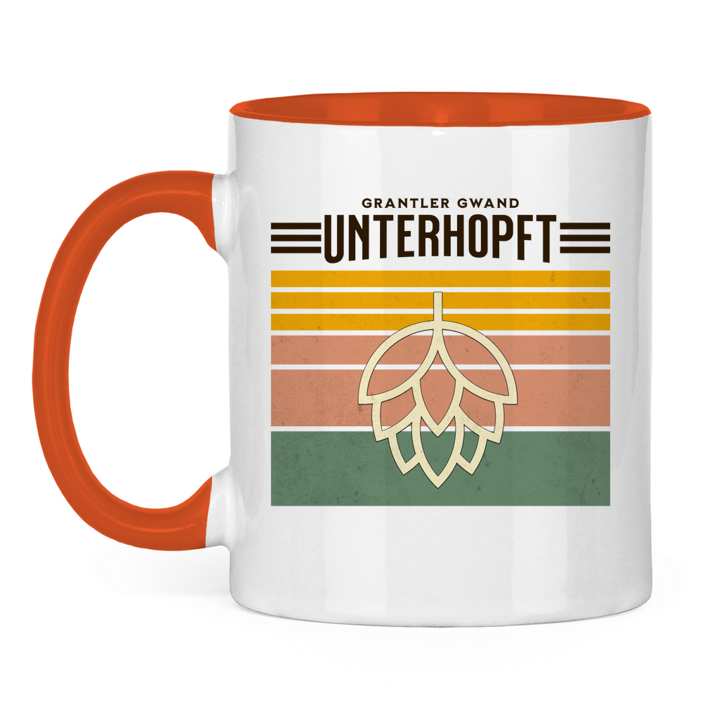 Tasse zweifarbig Unterhopft - schwarz