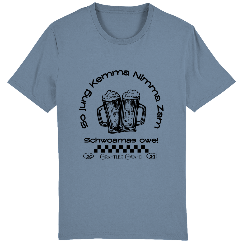 Bayerisches Herren T-Shirt So jung kemma nimma zam, schwoamas owe - schwarz - Grantler Gwand