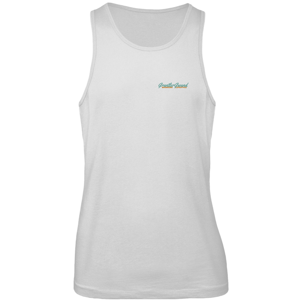 Bayerisches Herren Premium Tank Top - A Hoibe a day keeps the doctor away - Front- und Backprint - Grantler Gwand