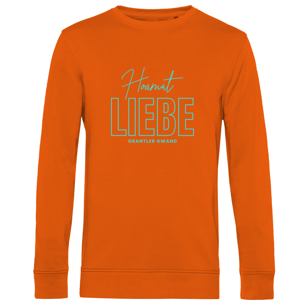 Herren Premium Bio Sweatshirt Hoamat Liebe - Mint