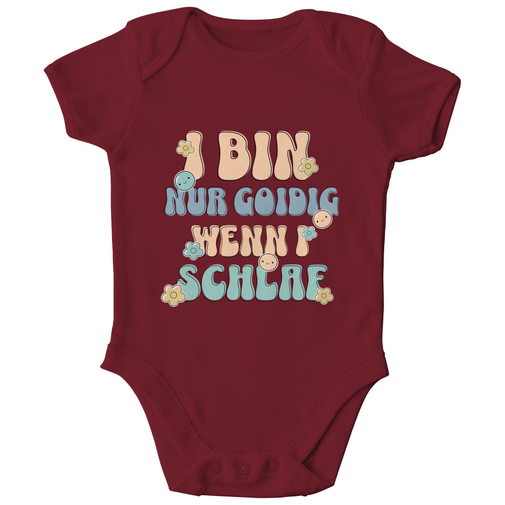 Bayerischer Baby Bio Body I bin nur goidig, wenn I schlaf - Grantler Gwand