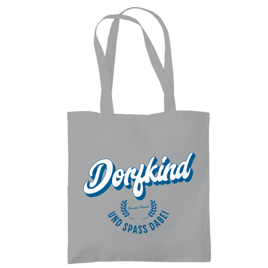 Bayerische Tragetasche Dorfkind und Spaß dabei - blau - Grantler Gwand