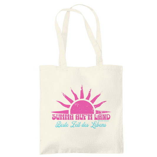 Bayerische Tragetasche - Summa auf´m Land - pink/mint - Grantler Gwand