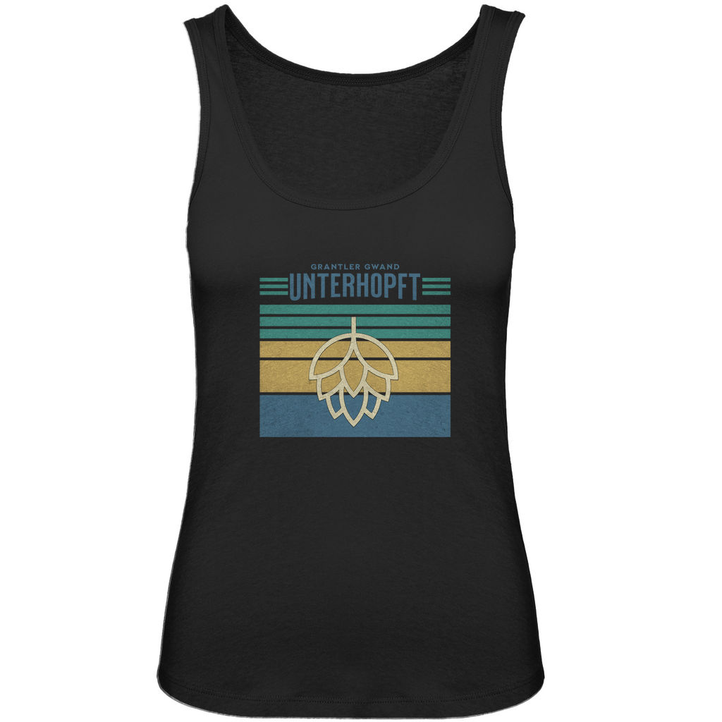 Bayerisches Damen Premium Organic Tank Top Unterhopft - blau - Grantler Gwand