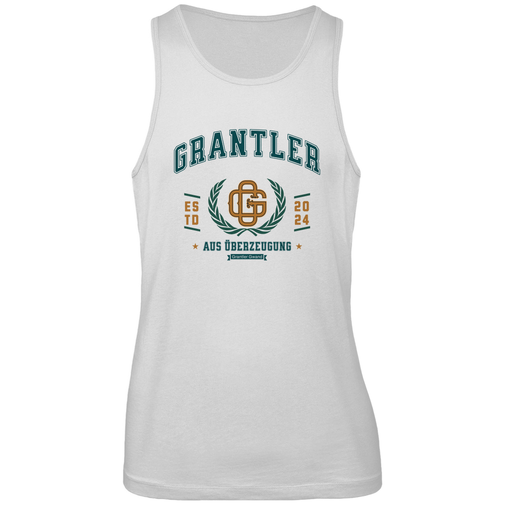 Bayerisches Herren Premium Tank Top Grantler aus Überzeugung - grün/gold - Grantler Gwand