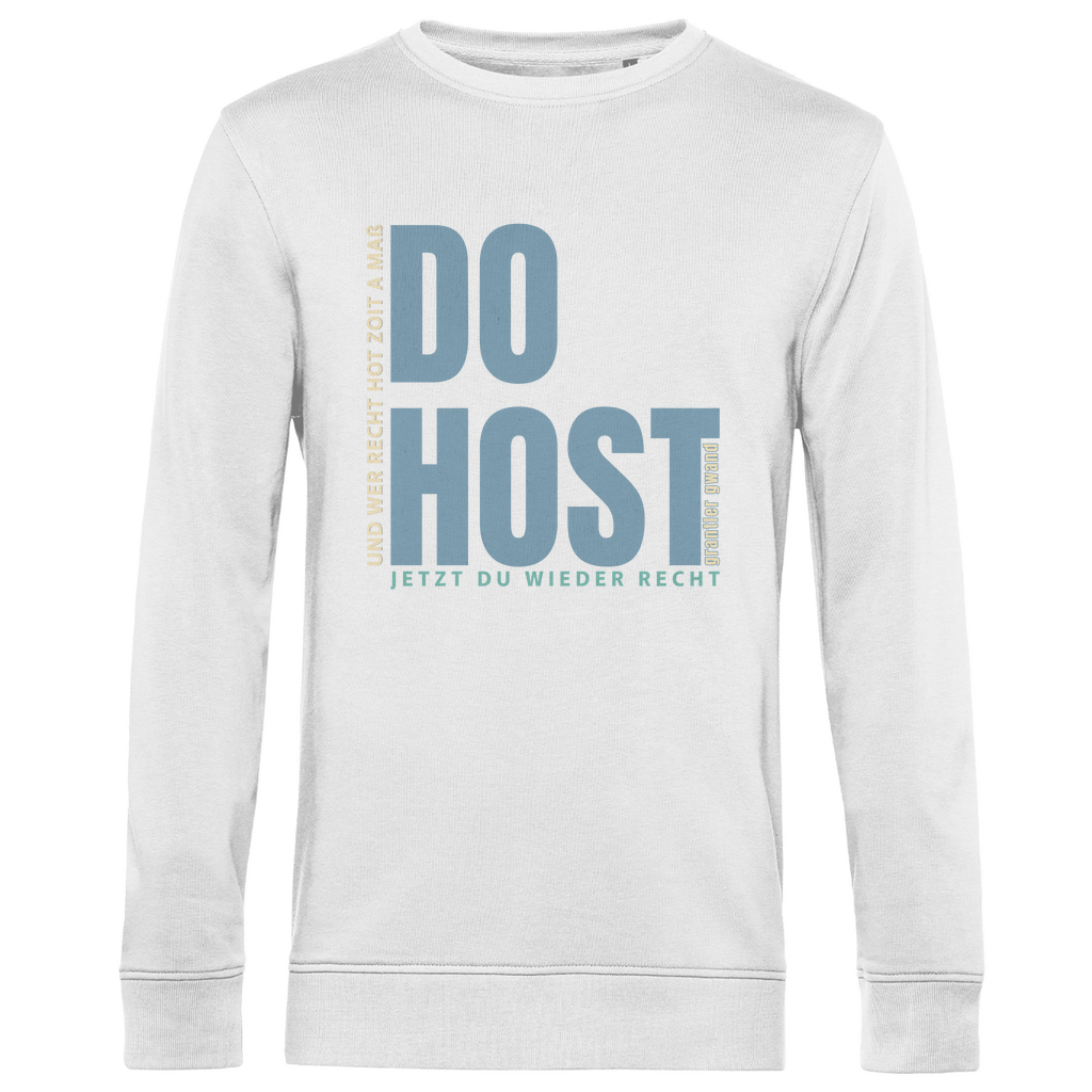 Bayerisches Herren Premium Bio Sweatshirt Do host jetzt du wieder recht - blau/beige - Grantler Gwand
