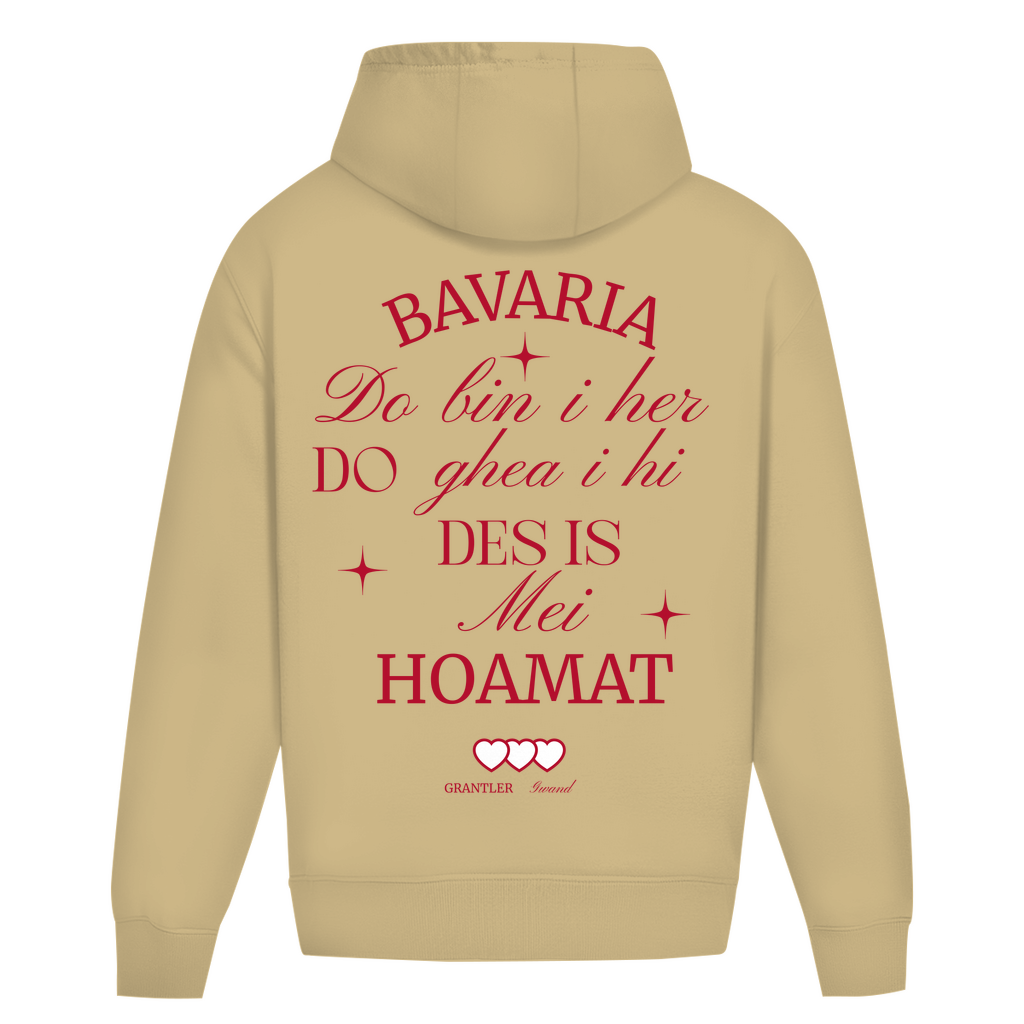 Bayerischer Heavy Oversize Hoodie Unisex - Bavaria, do bin I her - Grantler Gwand
