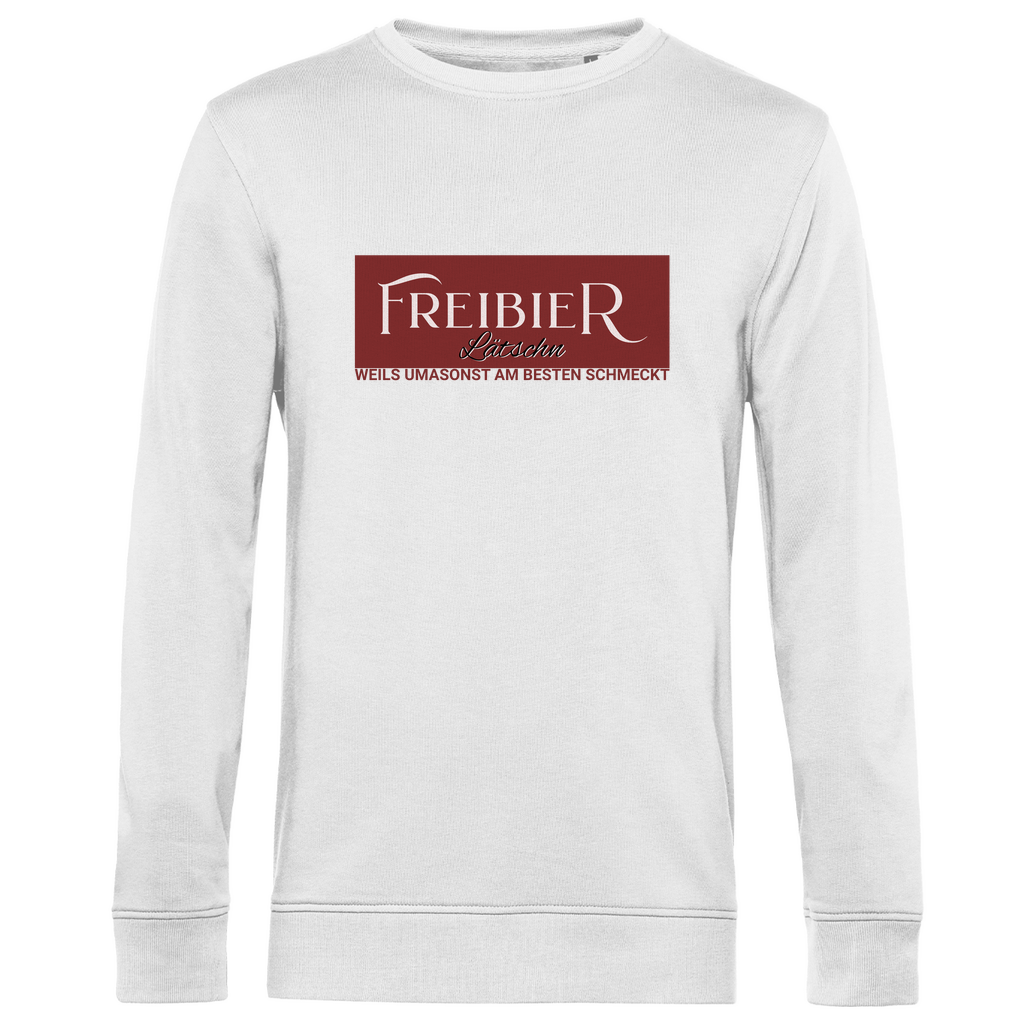 Herren Premium Bio Sweatshirt Freibierlätschn - rot