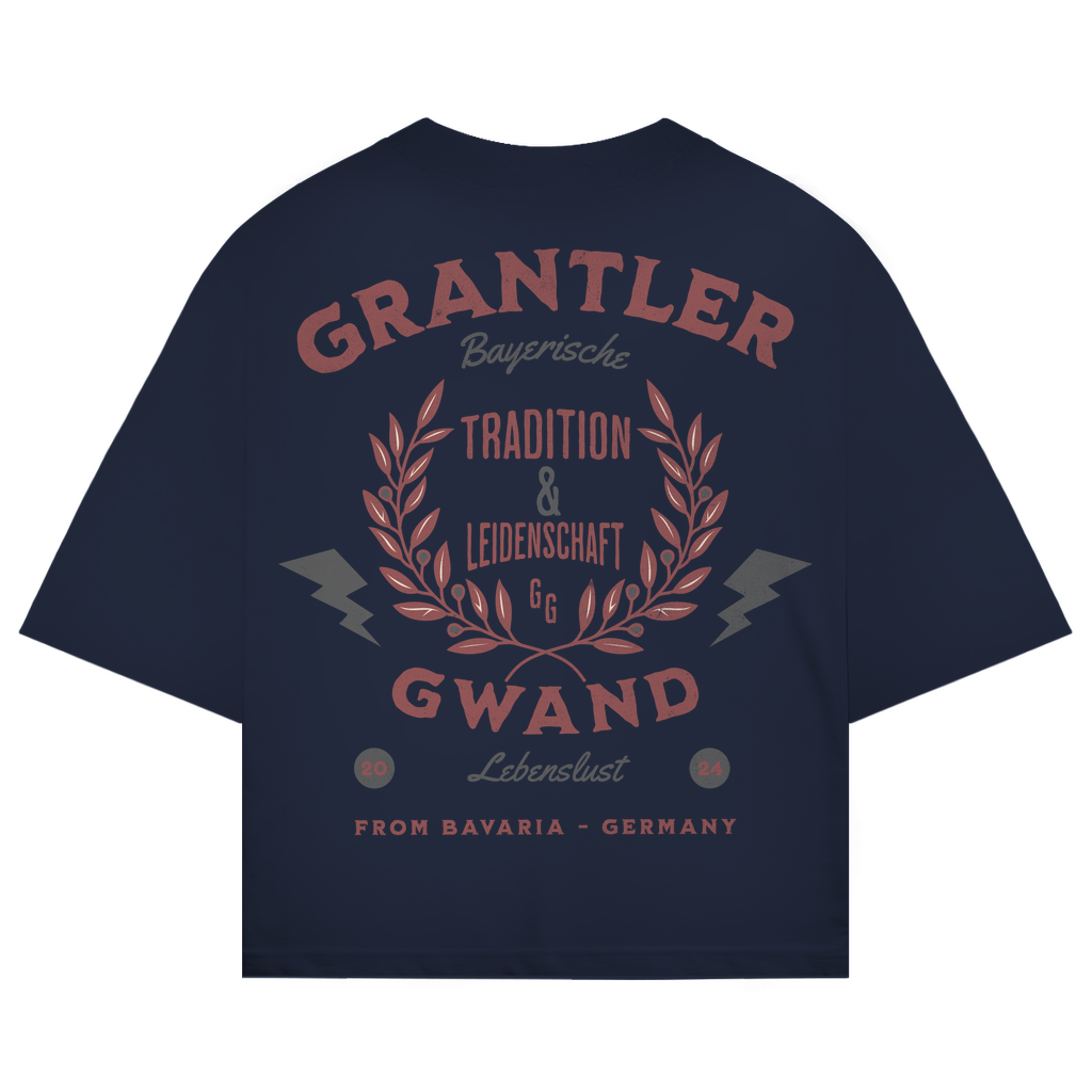 Bayerisches Oversize T-Shirt Unisex - Tradition & Leidenschaft Rot - Grantler Gwand