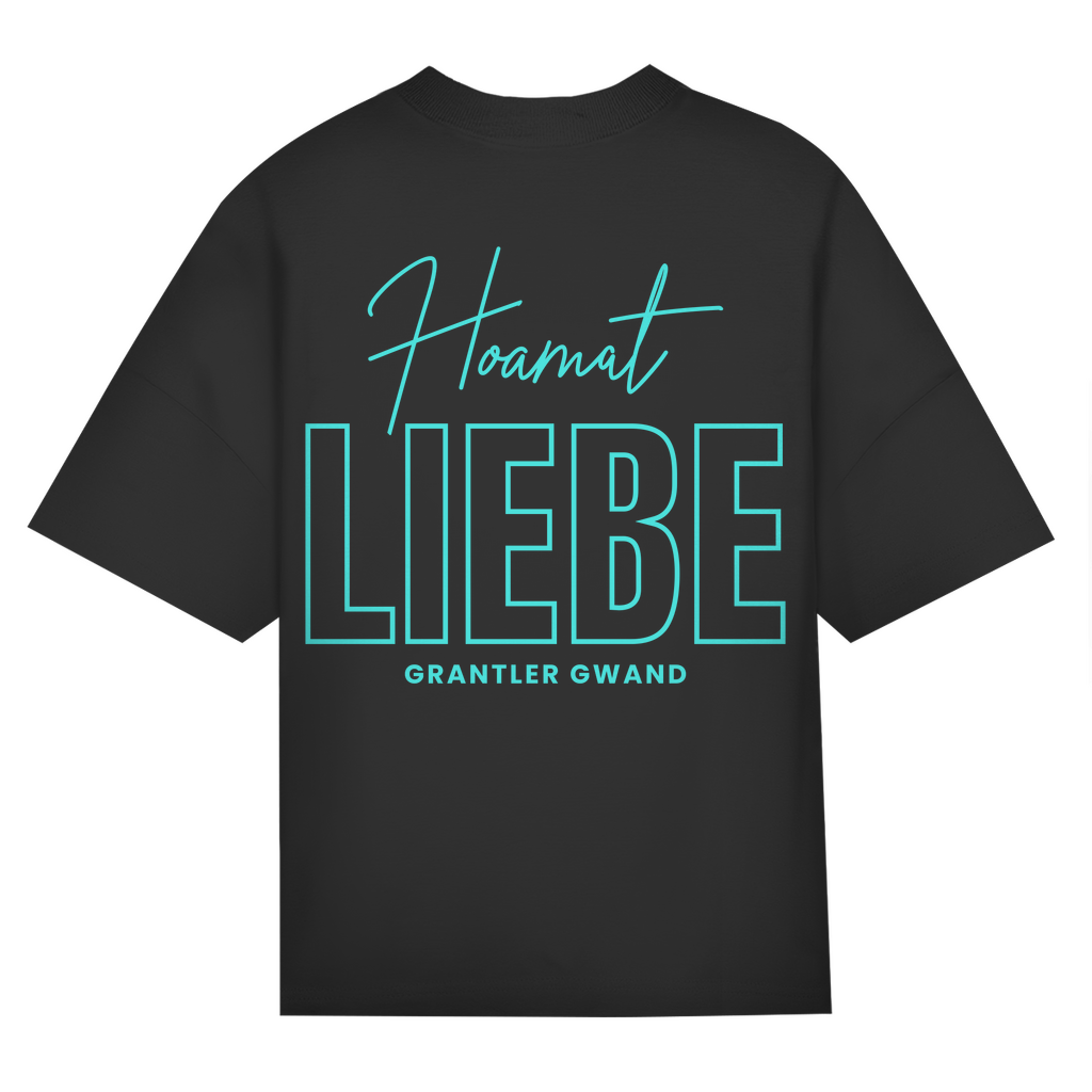 Bayerisches Oversize T-Shirt Unisex - Hoamat Liebe - Mint - Grantler Gwand