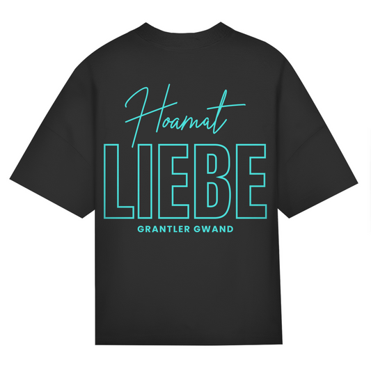 Bayerisches Oversize T-Shirt Unisex - Hoamat Liebe - Mint - Grantler Gwand