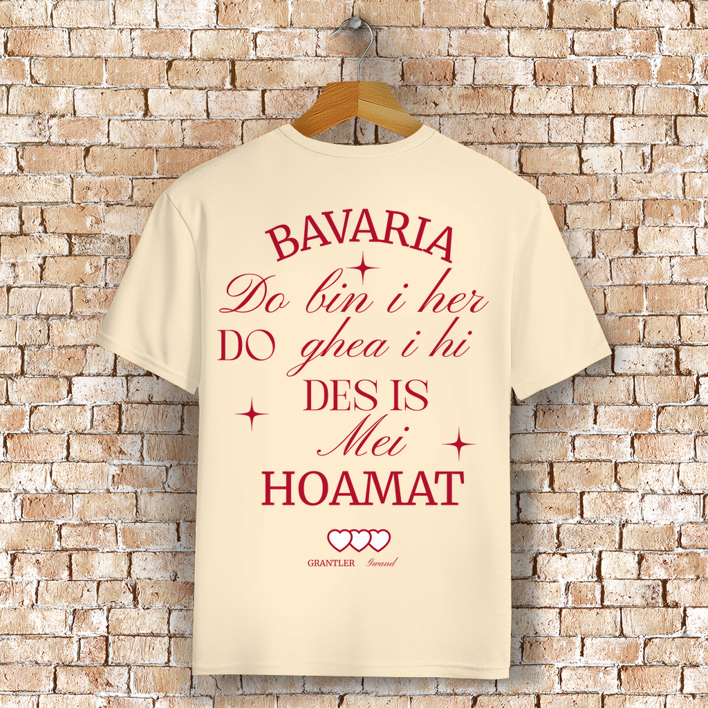 Bayerisches T-Shirt Unisex - Bavaria, do bin I her - Grantler Gwand