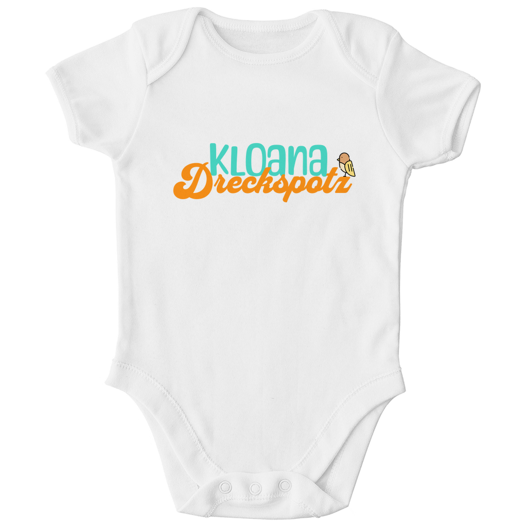 Bayerischer Bio Baby Body kloana Dreckspotz - grün - Grantler Gwand