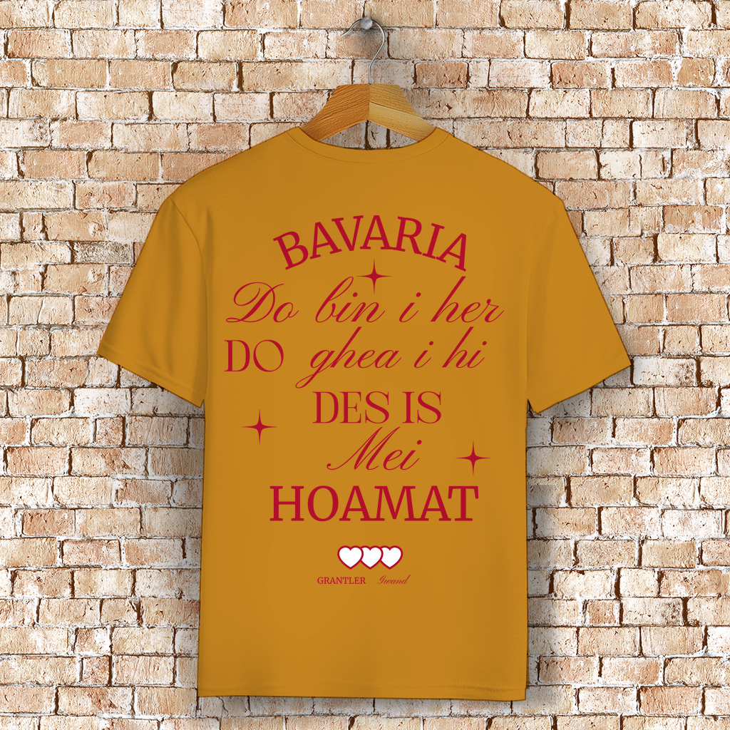 Bayerisches T-Shirt Unisex - Bavaria, do bin I her - Grantler Gwand
