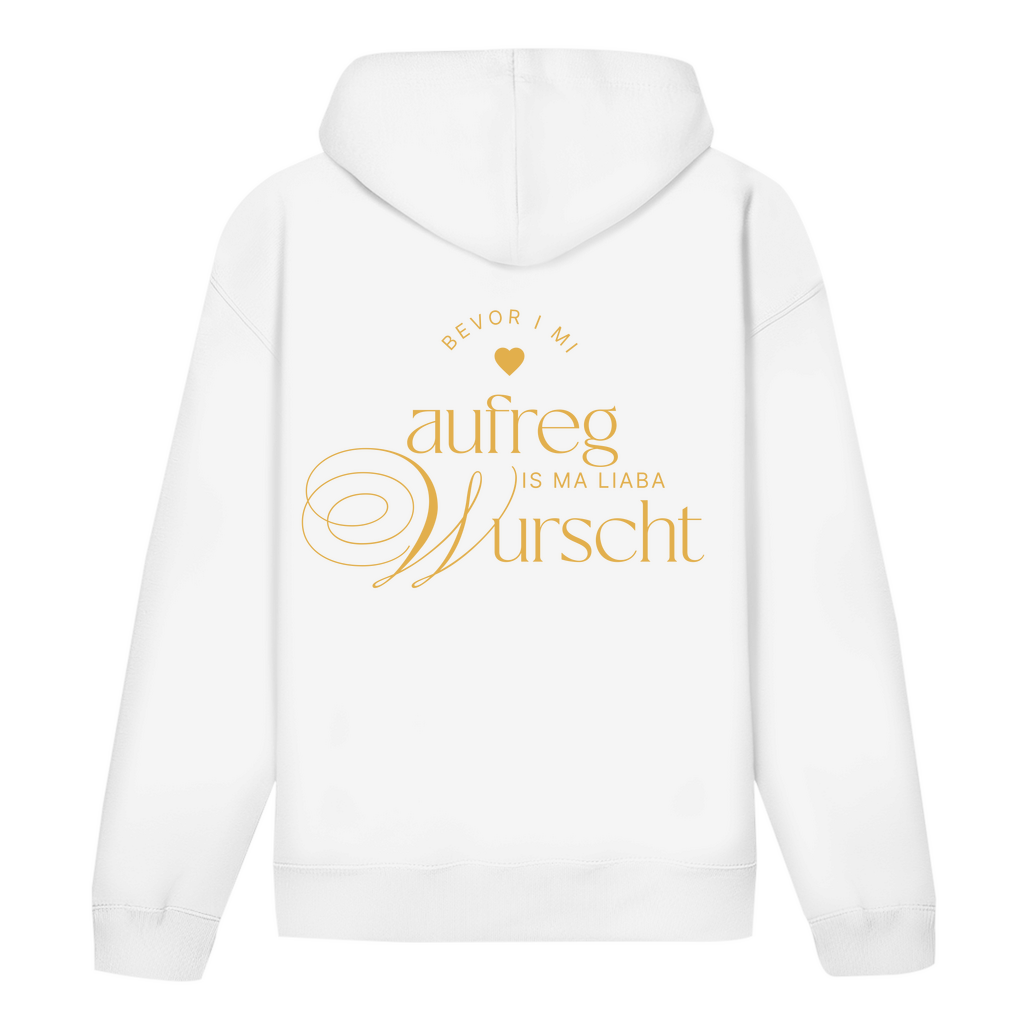 Bayerischer Hoodie Unisex - Bevor I mi aufreg, is ma liaba Wurscht - Senf - Grantler Gwand