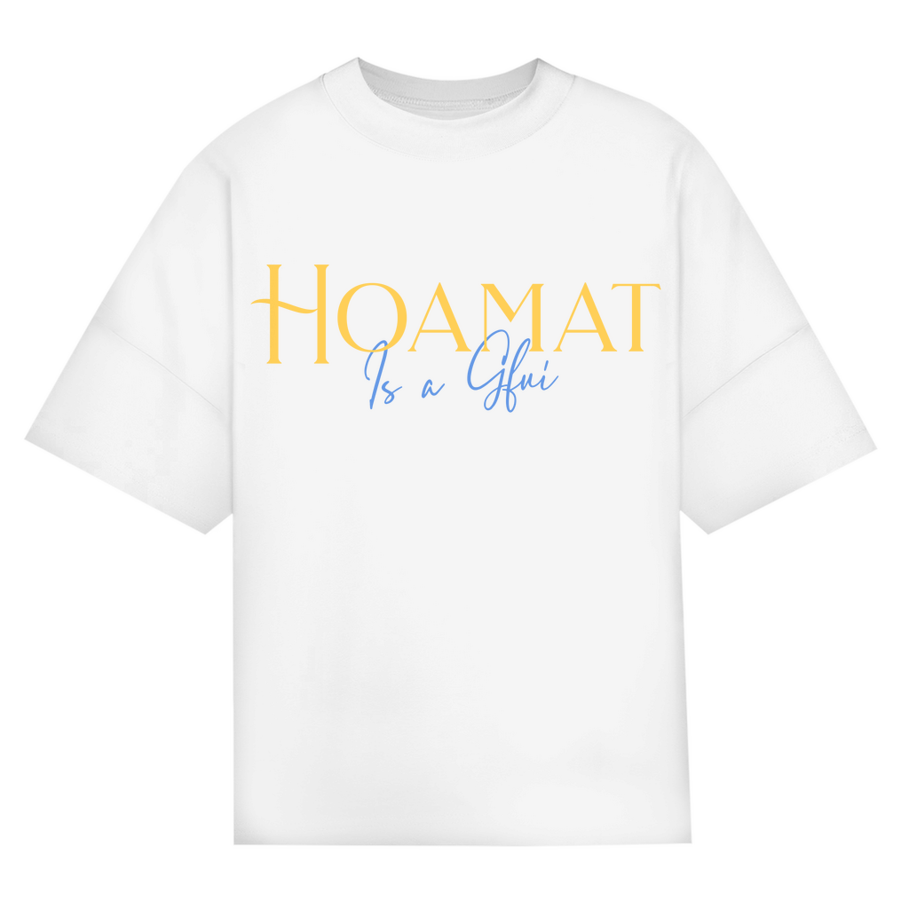 Bayerisches Oversize T-Shirt Unisex - Hoamat is a Gfui - Gelb/Blau - Grantler Gwand