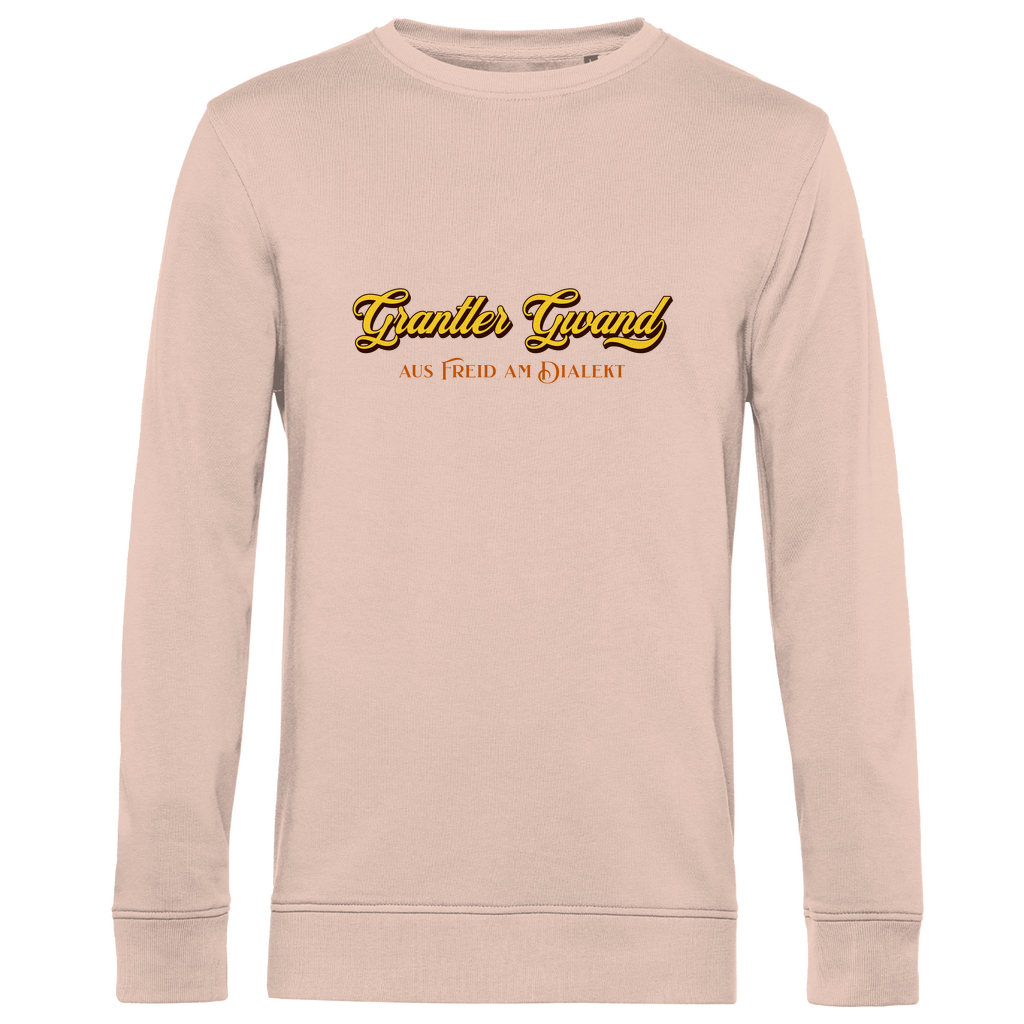 Bayerisches Herren Premium Bio Sweatshirt Grantler Gwand - aus freid am Dialekt - gold - Grantler Gwand