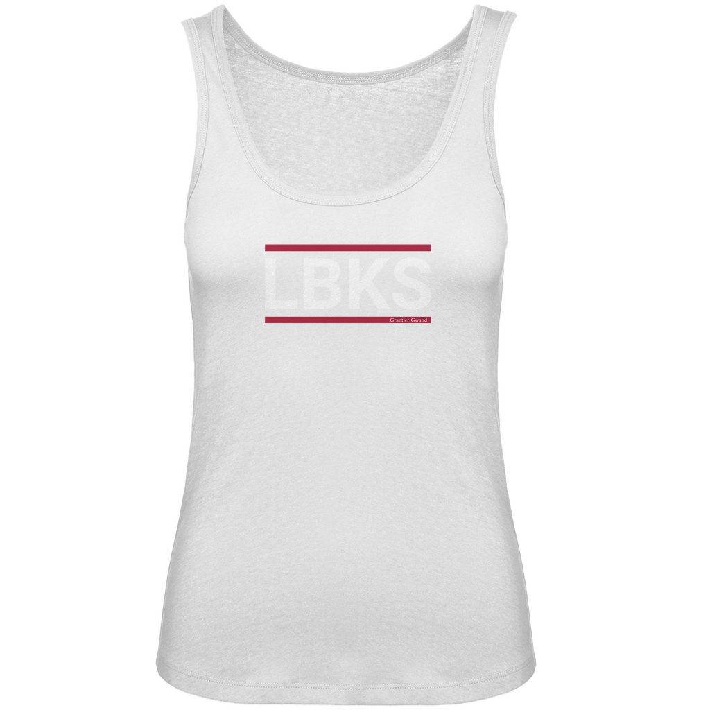 Bayerisches Damen Premium Organic Tank Top LBKS - rot/weiß - Grantler Gwand