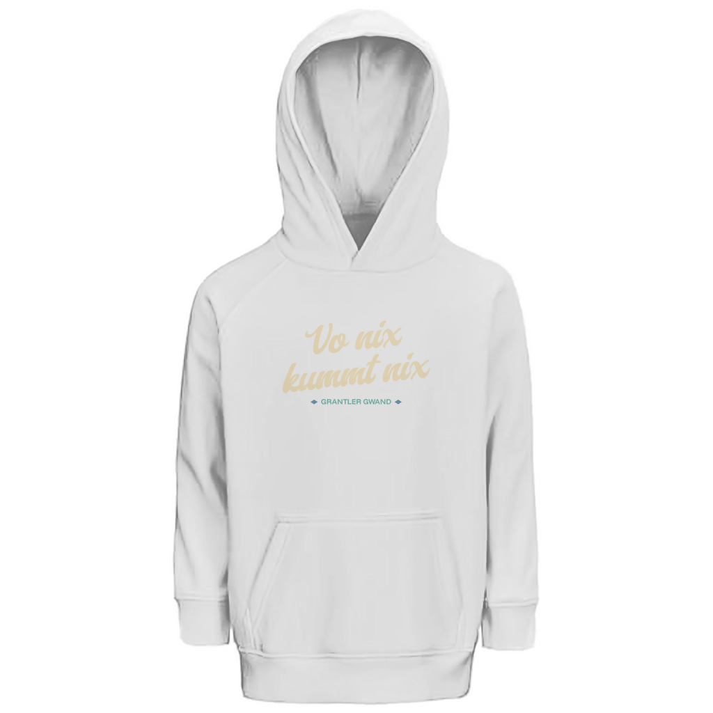 Bayerischer Kinder Premium Bio Hoodie Vo nix kummt nix - Grantler Gwand