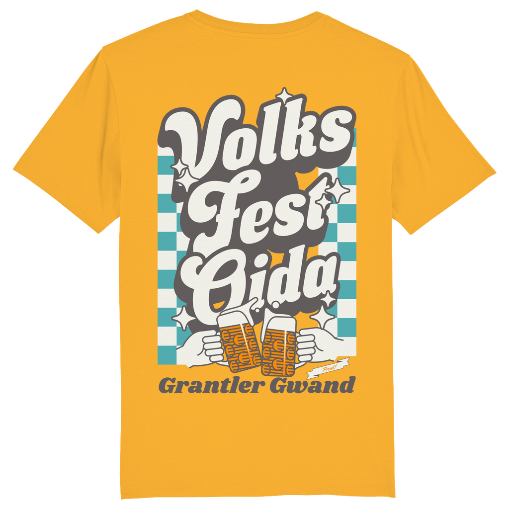 Bayerisches Herren T-Shirt Volksfest Oida - Grün - Grantler Gwand - Front- und Backprint
