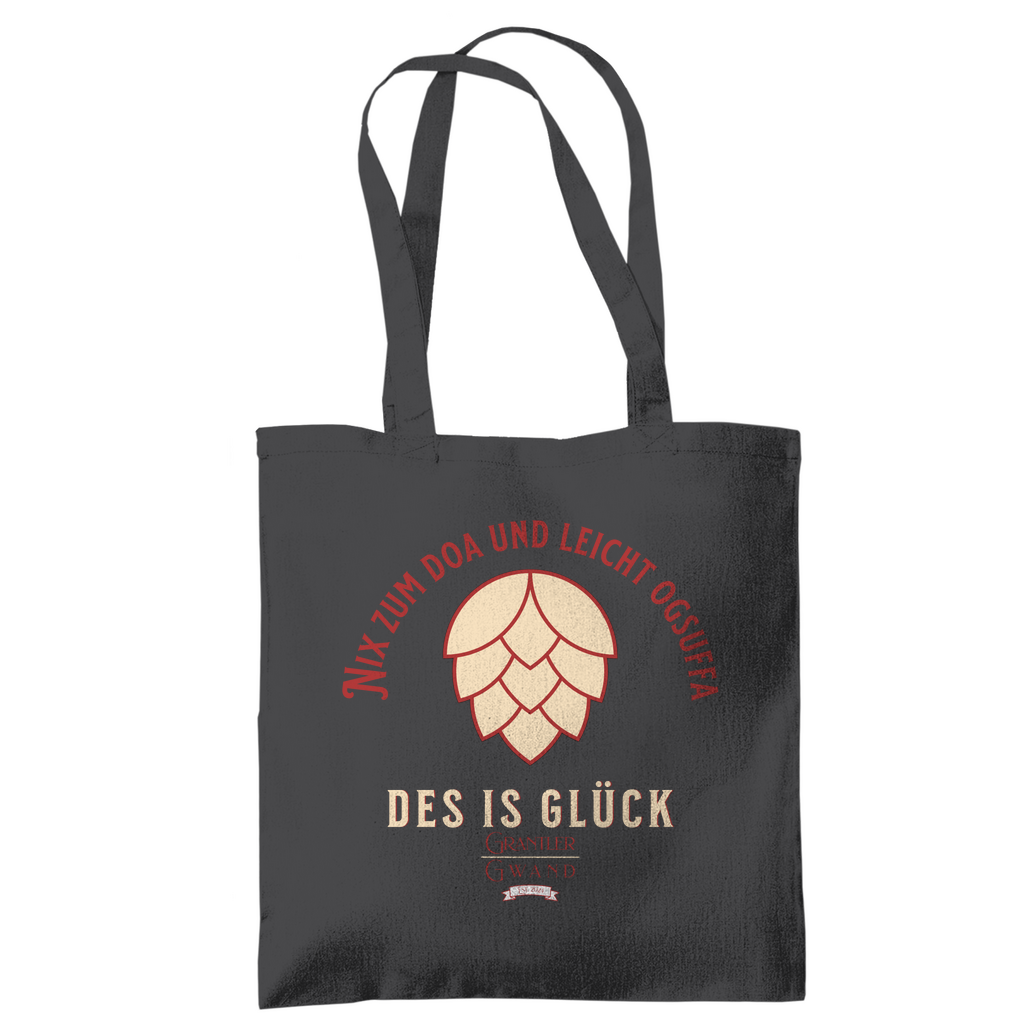 Bayerische Tragetasche Nix zum doa und leicht ogsuffa - rot/beige - Grantler Gwand