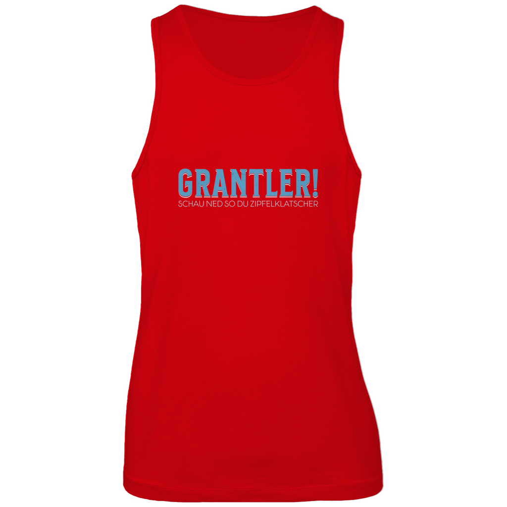 Bayerisches Herren Premium Tank Top Grantler - schau ned so du Zipfelklatscher - blau - Grantler Gwand