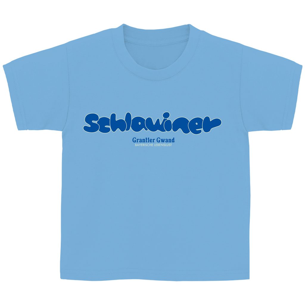 Bayerisches Kinder T-Shirt - Schlawiner - blau - Grantler Gwand
