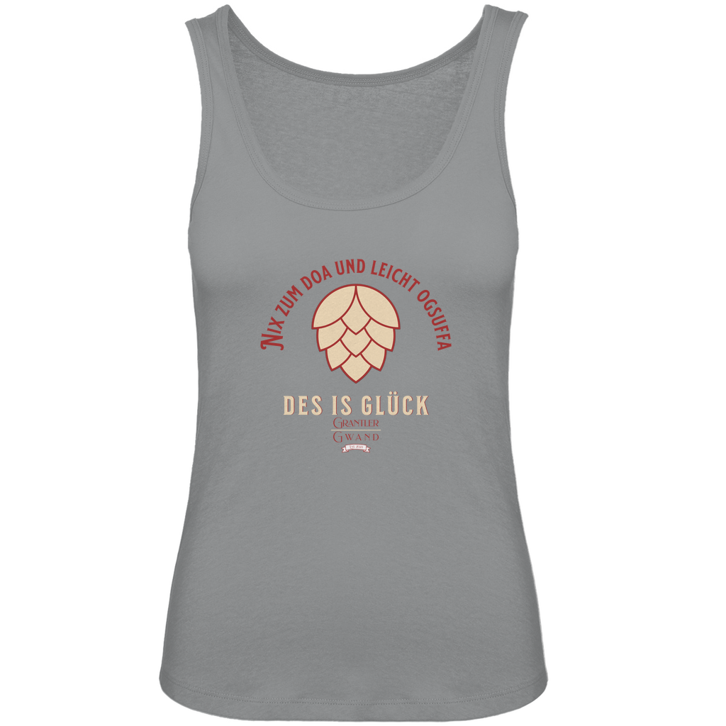 Bayerisches Damen Premium Organic Tank Top Nix zum doa und leicht ogsuffa - rot/beige - Grantler Gwand