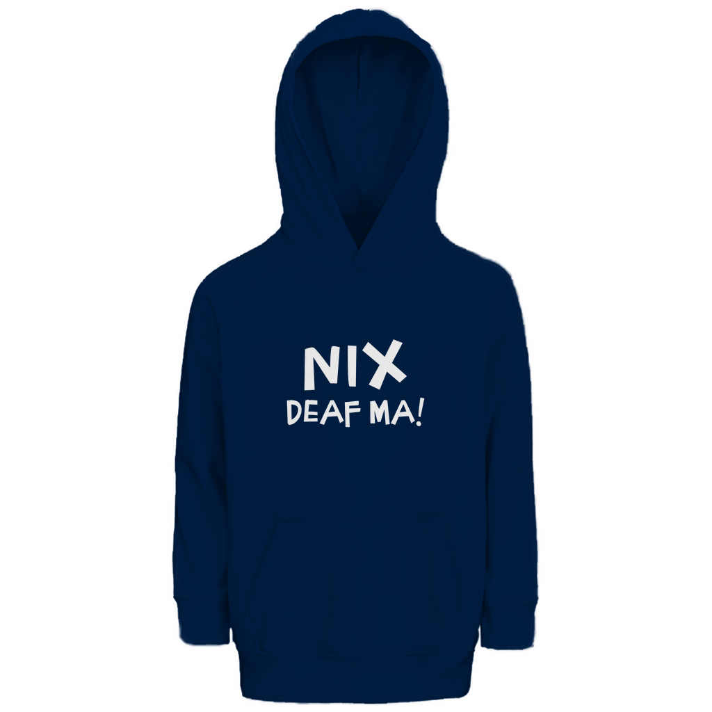 Bayerischer Kinder Premium Bio Hoodie Nix deaf ma - weiß - Grantler Gwand