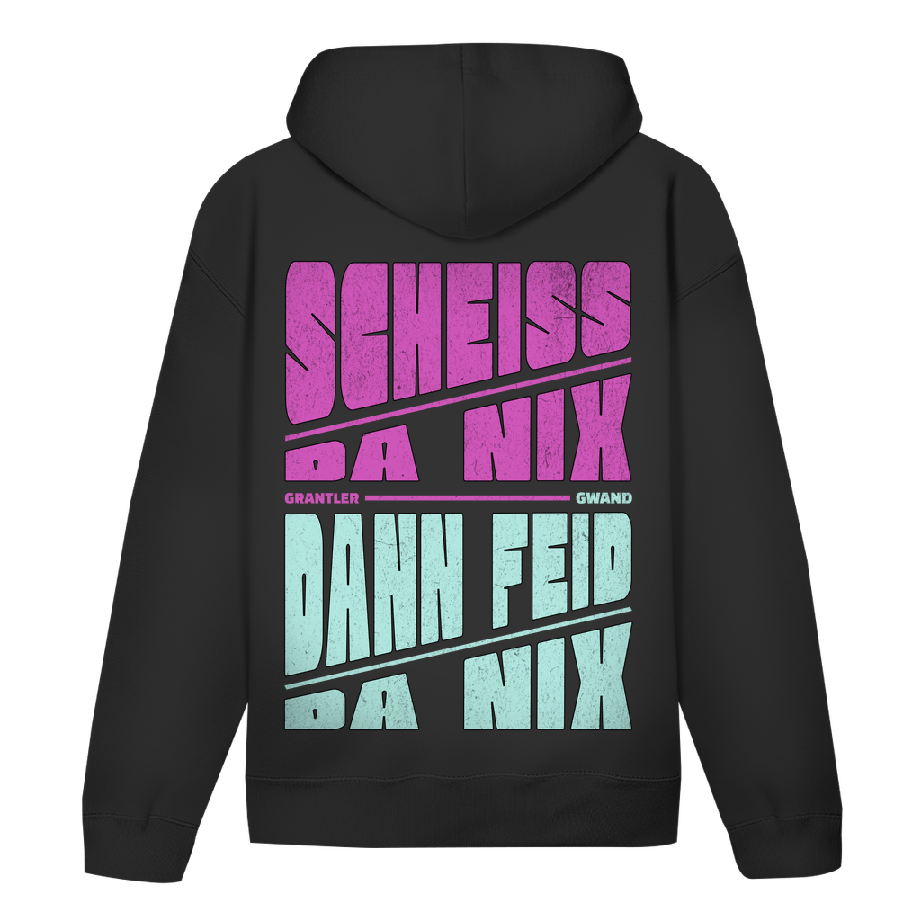 Bayerischer Damen Hoodie - Scheiss da nix dann feid da nix - pink/mint - Grantler Gwand