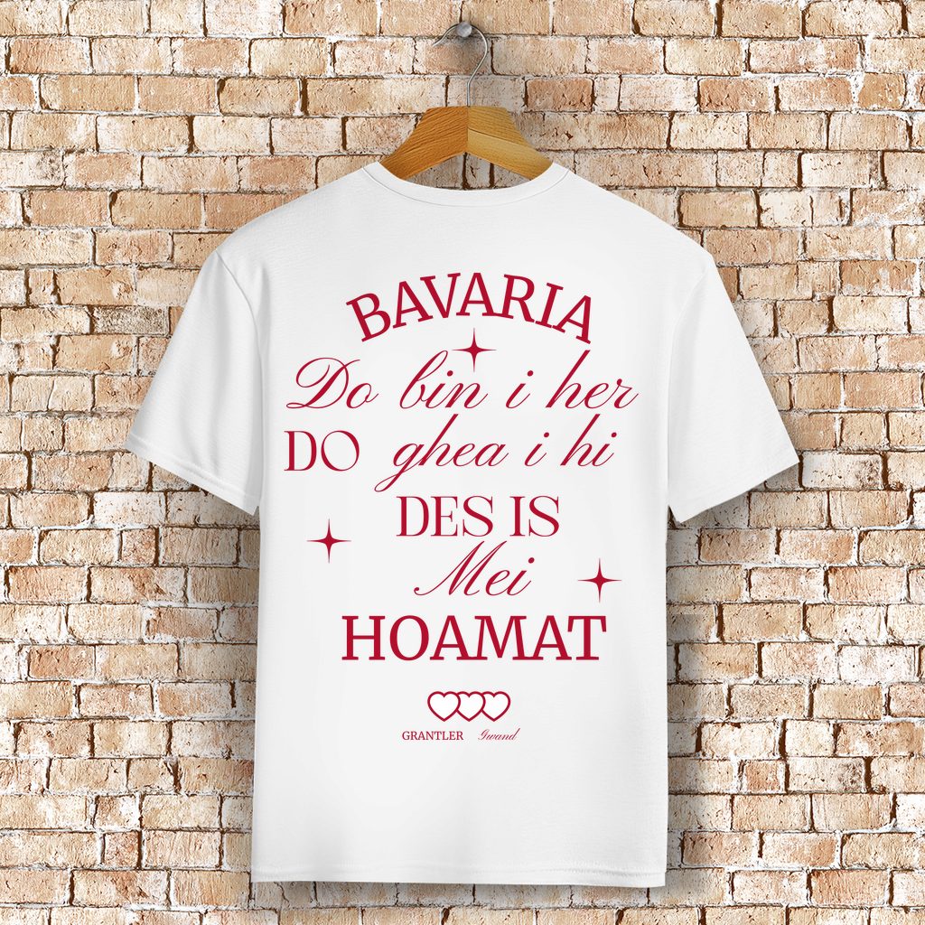 Bayerisches T-Shirt Unisex - Bavaria, do bin I her - Grantler Gwand