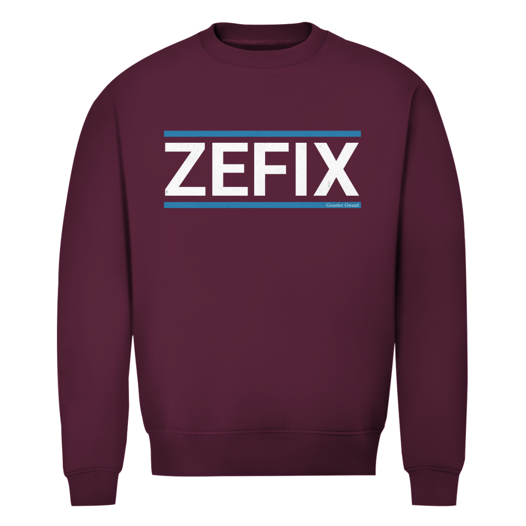 Herren Premium Bio Sweatshirt Zefix - blau/weiß