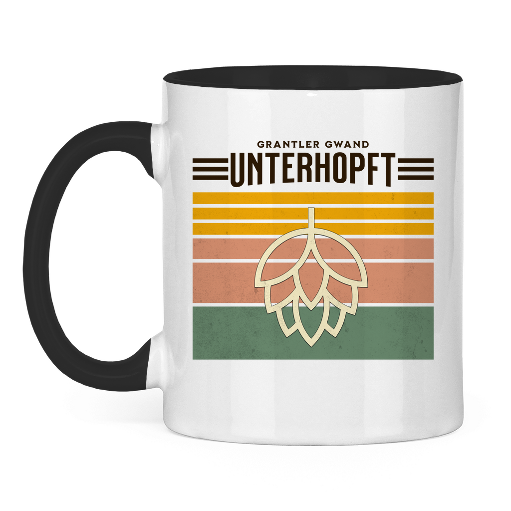 Tasse zweifarbig Unterhopft - schwarz