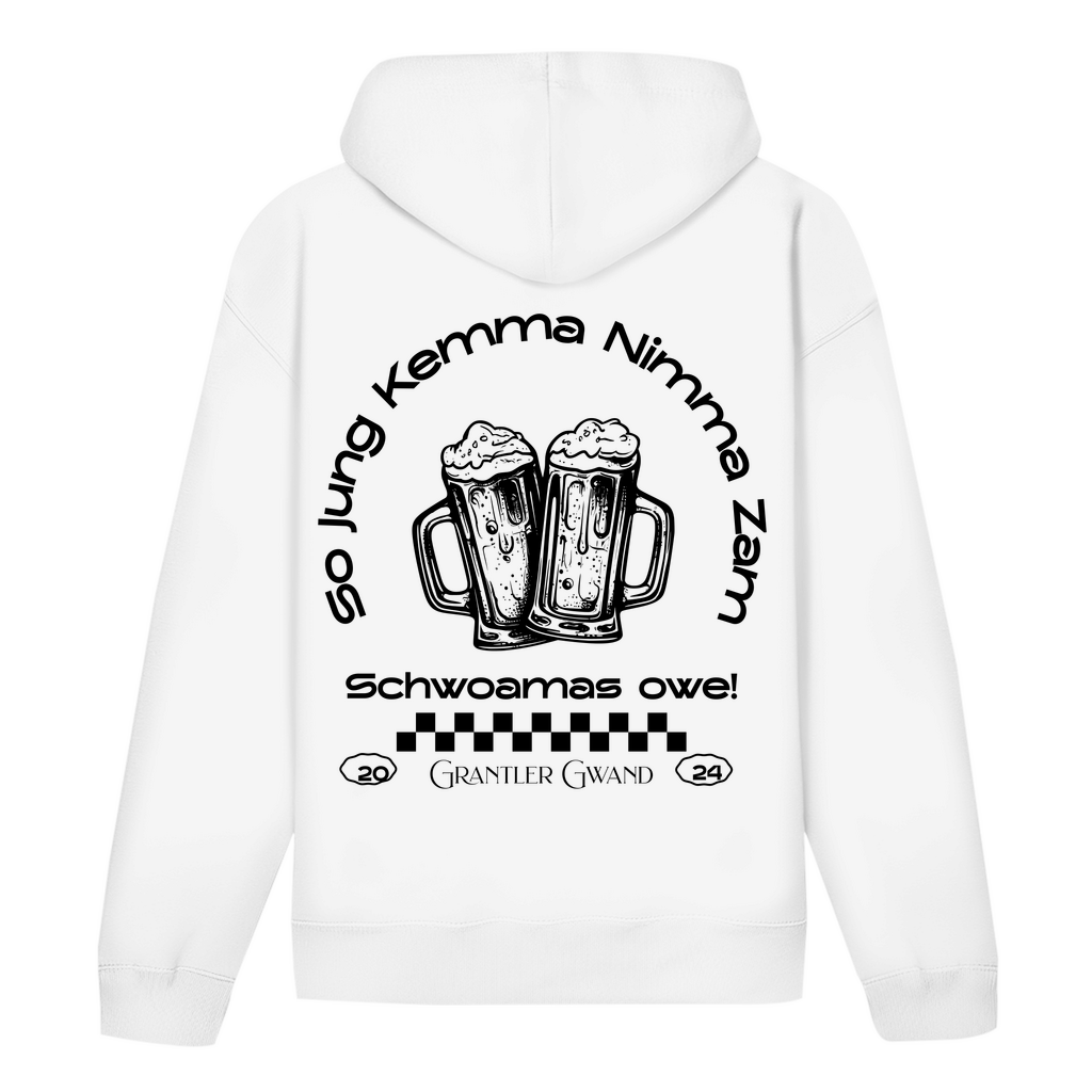 Bayerischer Hoodie Unisex - So jung kemma nimma zam, schwoamas owe - schwarz - Grantler Gwand