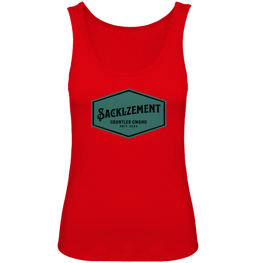 bayerisches Damen Premium Organic Tank Top Sacklzement - Grün - Grantler Gwand